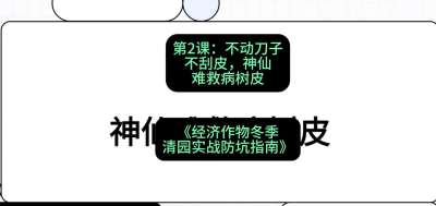 第2节：【物理手段】不动刀子不刮皮，神仙难救病树皮，课程：《经济作物冬季清园&middot;实战防坑指南》#识农AI