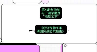 第4节：【替代方案】矿物油与广谱杀菌剂的&ldquo;混搭艺术&rdquo;，课程：《经济作物冬季清园&middot;实战防坑指南》#识农AI