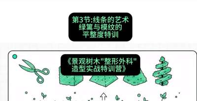 第03节：线条的艺术&mdash;&mdash;绿篱与模纹的平整度特训，课程：《景观树木&ldquo;整形外科&rdquo;造型实战特训营》#识农AI